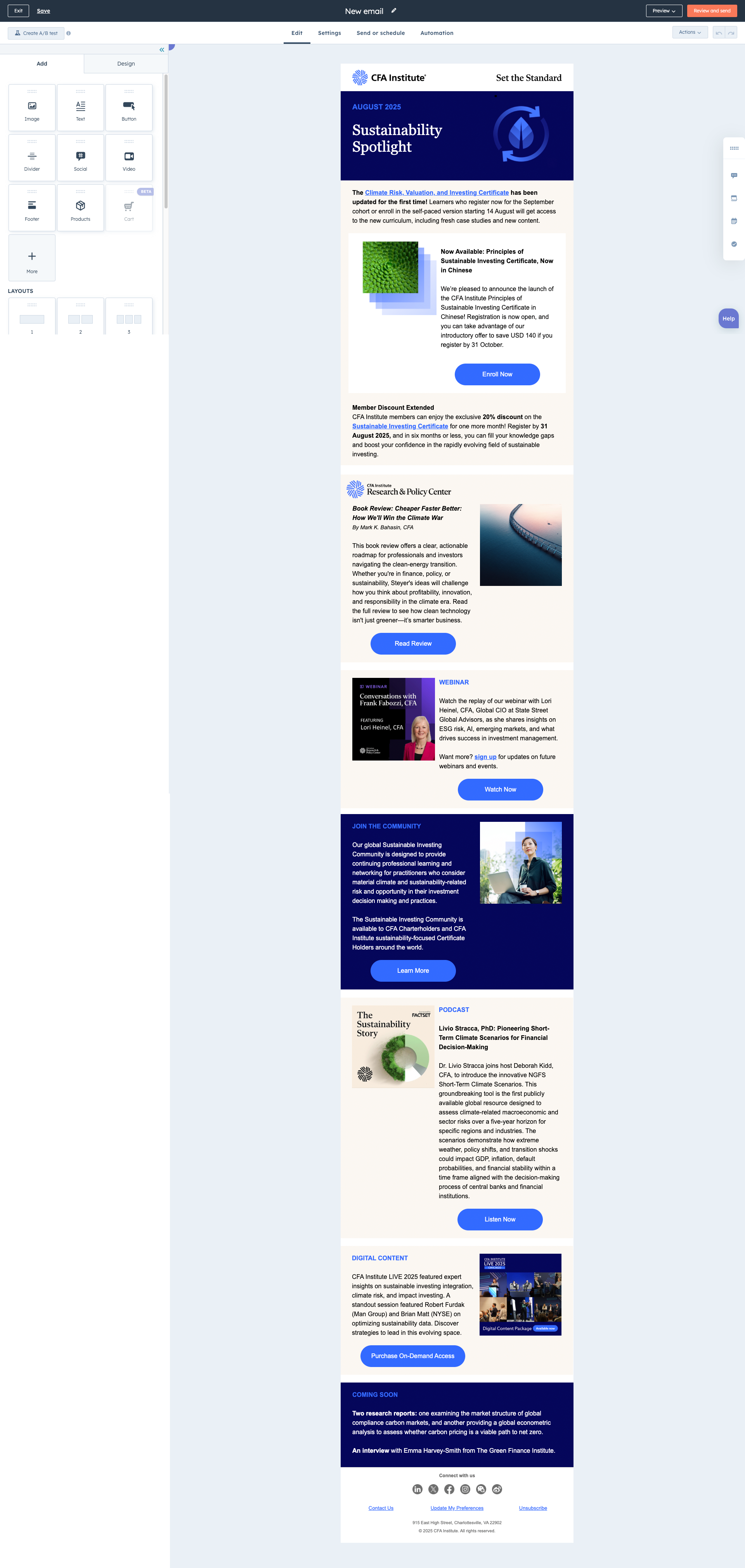 newsletter in Hobspot