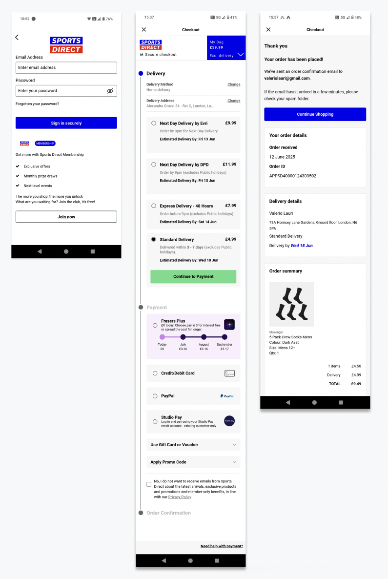 old user journey