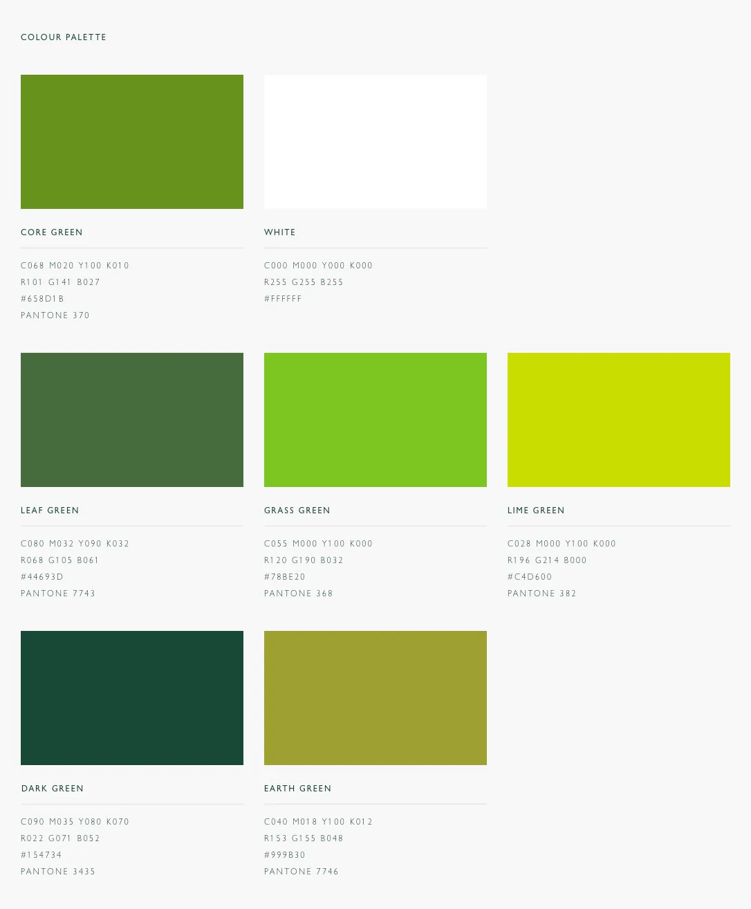 Waitrose color palette